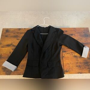 Black Blazer with Gray Lining